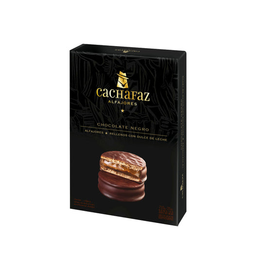 Cachafaz alfajores chocolate negro x6 flowpack