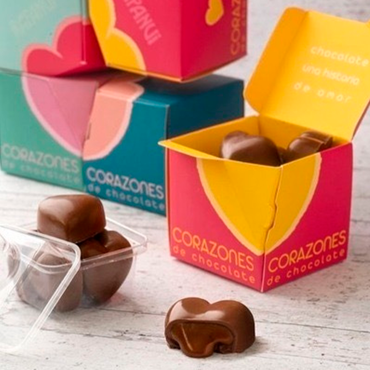 RAPANUI Corazones  de Chocolates rellenos