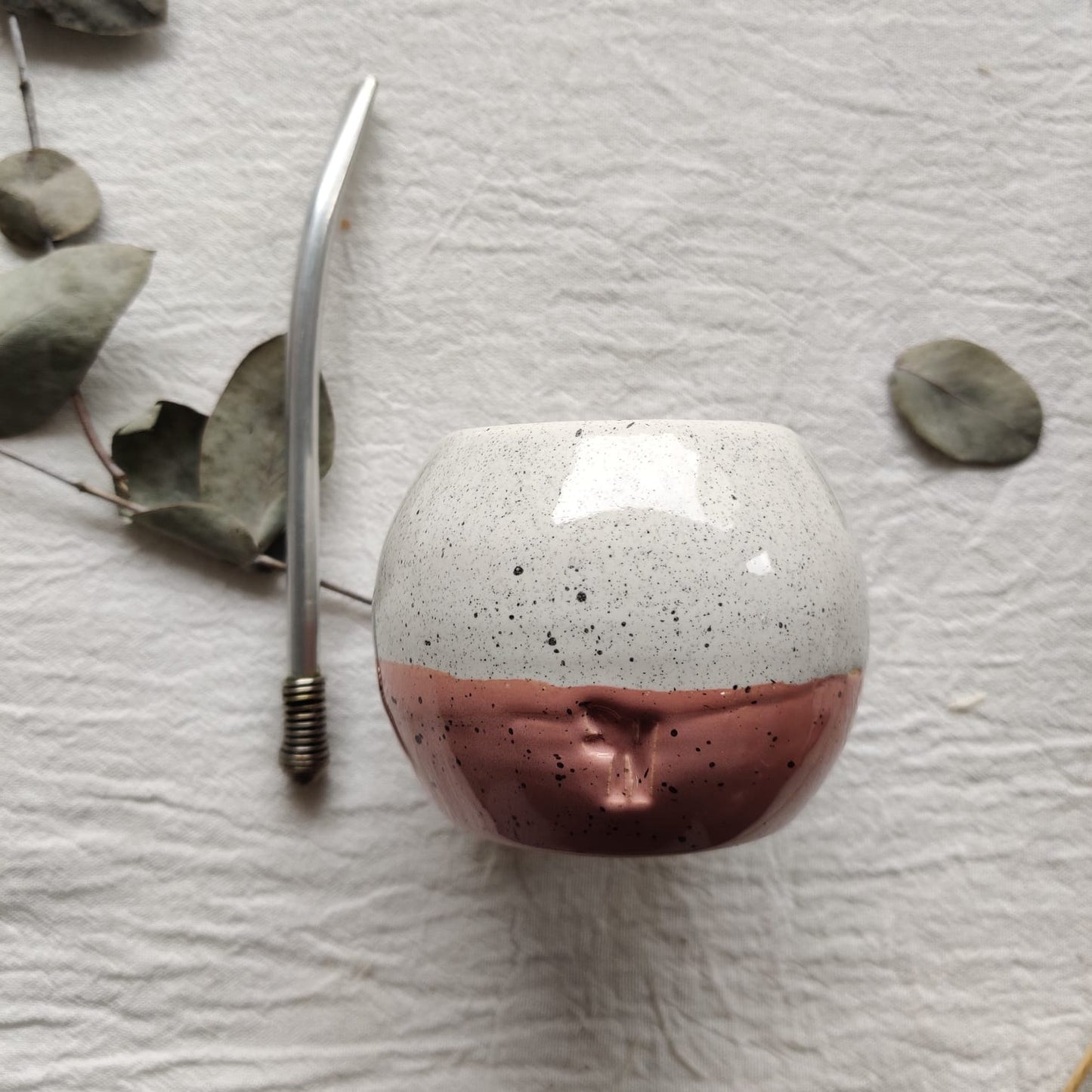 Mate cerámica rosa