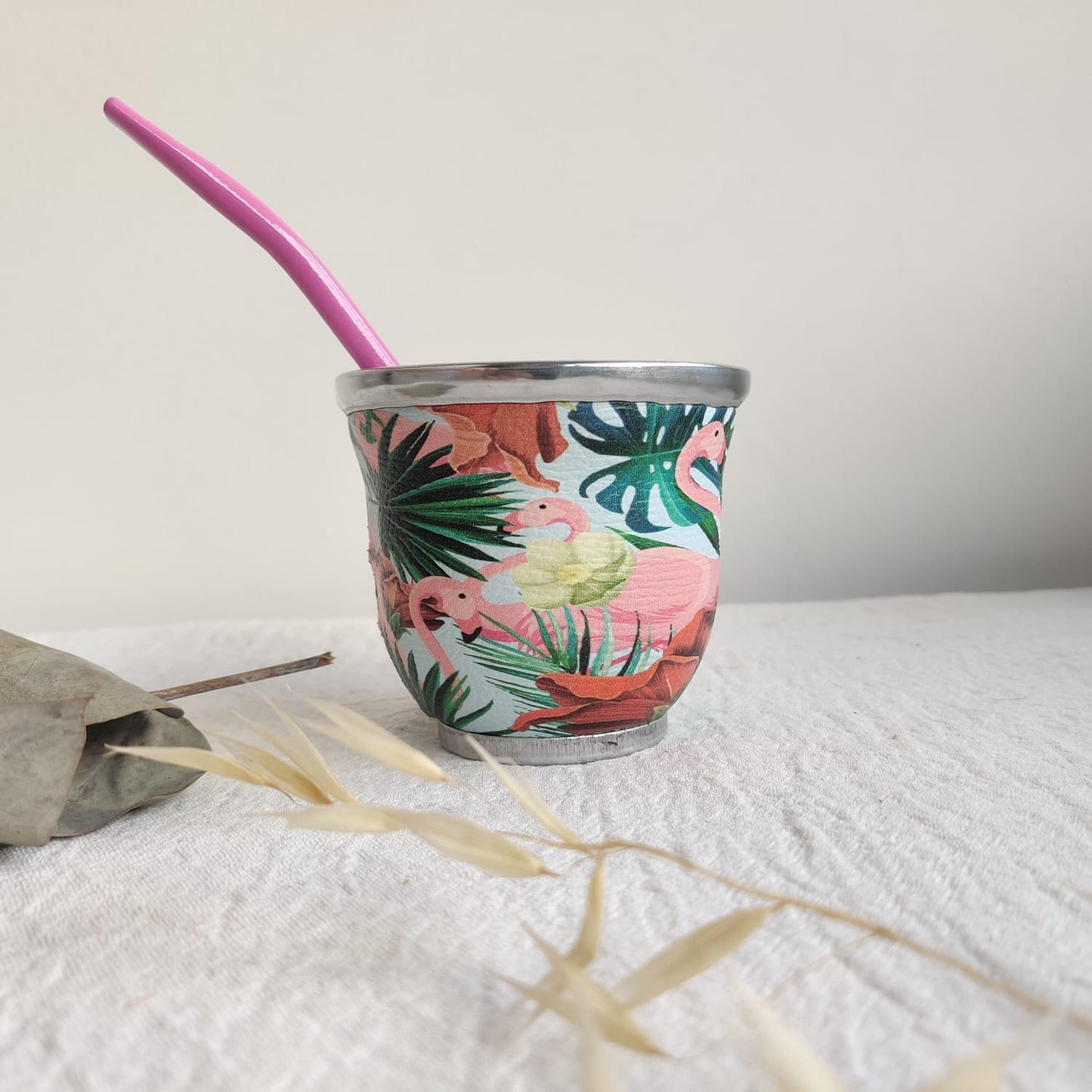 Mate cuerina estampado